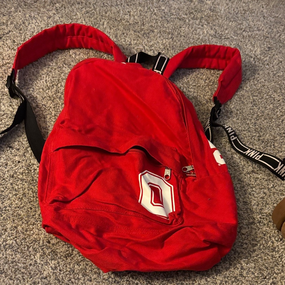 Red Backpack with Logo